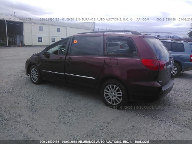 5TDZK22C57S011135 - 2007 TOYOTA SIENNA XLE/XLE LIMITED MAROON photo 3