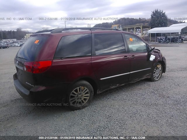 5TDZK22C57S011135 - 2007 TOYOTA SIENNA XLE/XLE LIMITED MAROON photo 4