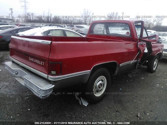 1GCFR24H0HS124846 - 1987 CHEVROLET R20 RED photo 4