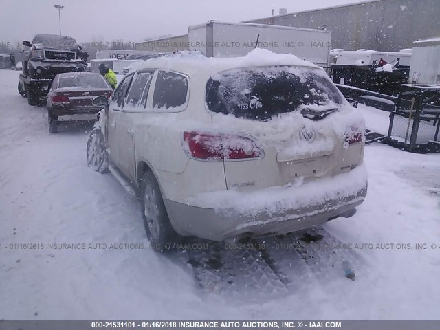 5GAEV23788J230226 - 2008 BUICK ENCLAVE CXL WHITE photo 3