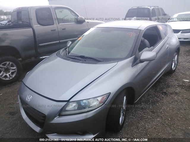 JHMZF1D60BS002931 - 2011 HONDA CR-Z EX GRAY photo 2