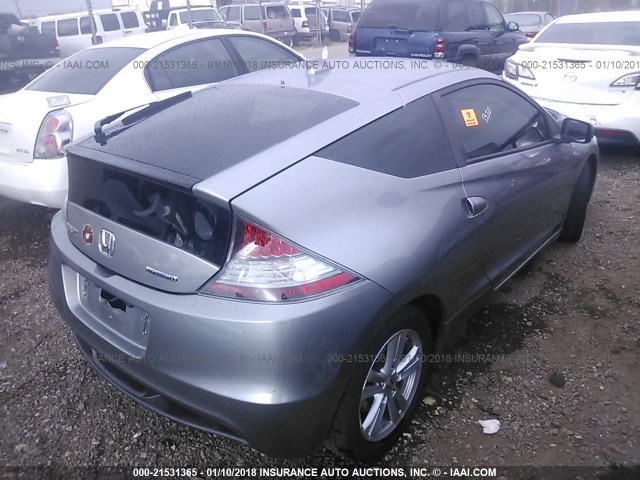 JHMZF1D60BS002931 - 2011 HONDA CR-Z EX GRAY photo 4