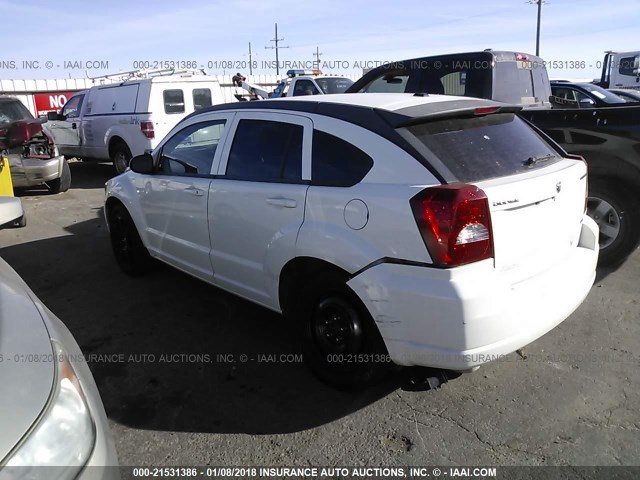 1B3CB4HA7AD529579 - 2010 DODGE CALIBER SXT WHITE photo 3