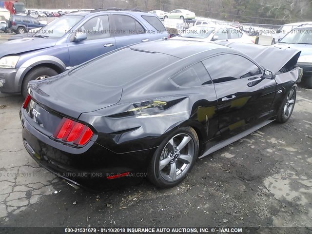 1FA6P8CF8F5365581 - 2015 FORD MUSTANG GT BLACK photo 4