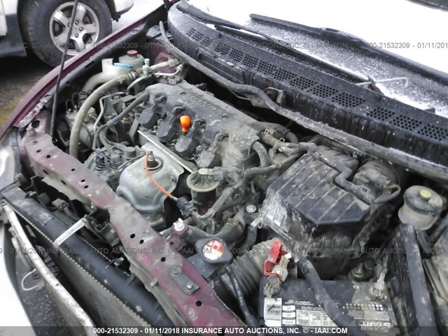 19XFA1F93AE004376 - 2010 HONDA CIVIC EXL MAROON photo 10