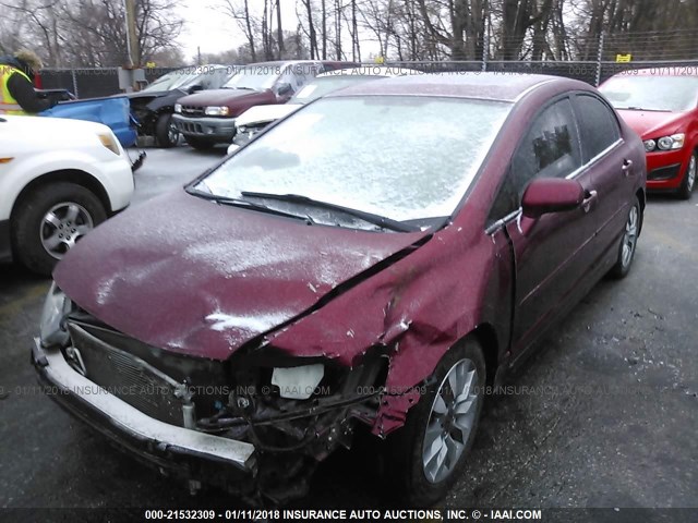 19XFA1F93AE004376 - 2010 HONDA CIVIC EXL MAROON photo 2