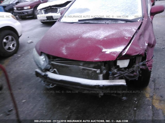 19XFA1F93AE004376 - 2010 HONDA CIVIC EXL MAROON photo 6