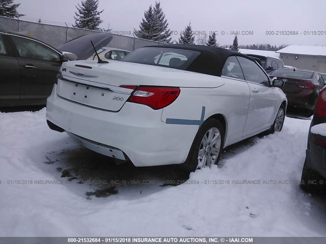 1C3BCBEB6CN289774 - 2012 CHRYSLER 200 TOURING WHITE photo 4