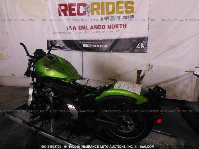 JKAENEA15FDA01672 - 2015 KAWASAKI EN650 A GREEN photo 3