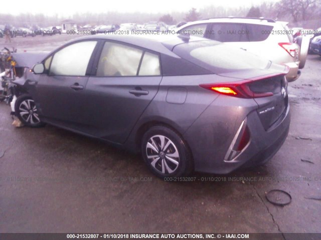 JTDKARFP8H3026984 - 2017 TOYOTA PRIUS PRIME  GRAY photo 3