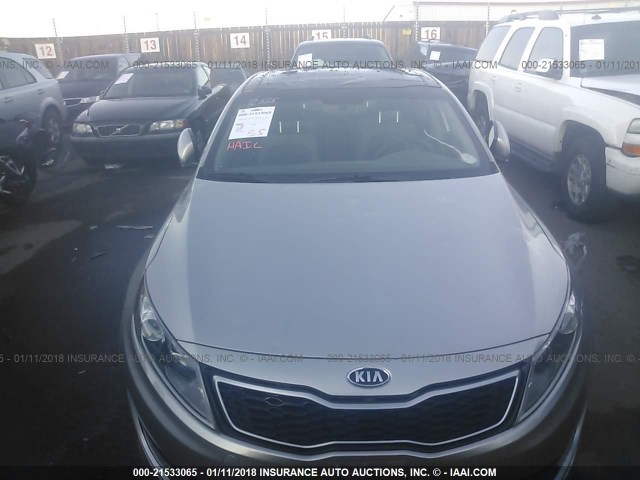 KNAGM4AD1C5013369 - 2012 KIA OPTIMA HYBRID SILVER photo 6