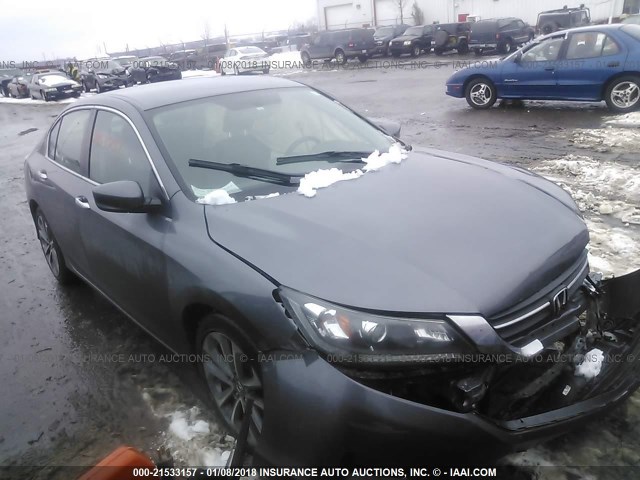1HGCR2F53EA063047 - 2014 HONDA ACCORD SPORT Сұр фото 1