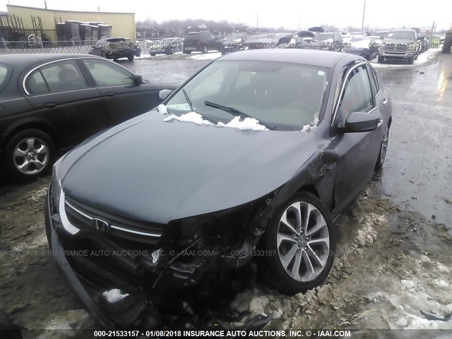 1HGCR2F53EA063047 - 2014 HONDA ACCORD SPORT Сұр фото 2