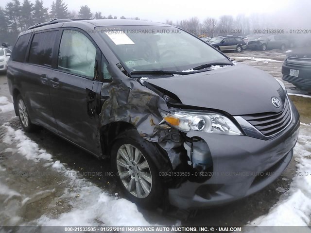 5TDJZ3DC7HS149904 - 2017 TOYOTA SIENNA LE GRAY photo 1