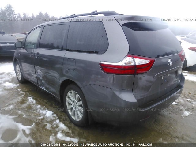 5TDJZ3DC7HS149904 - 2017 TOYOTA SIENNA LE GRAY photo 3