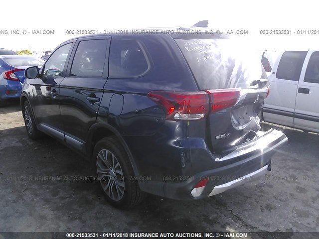 JA4AD2A36HZ048312 - 2017 MITSUBISHI OUTLANDER ES 蓝色 照片 3