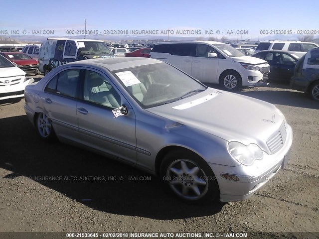 WDBRF81J43F371240 - 2003 MERCEDES-BENZ C 240 4MATIC SILVER photo 1