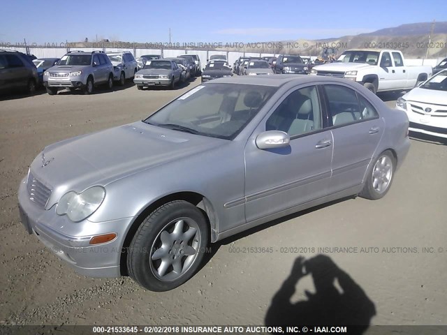 WDBRF81J43F371240 - 2003 MERCEDES-BENZ C 240 4MATIC SILVER photo 2