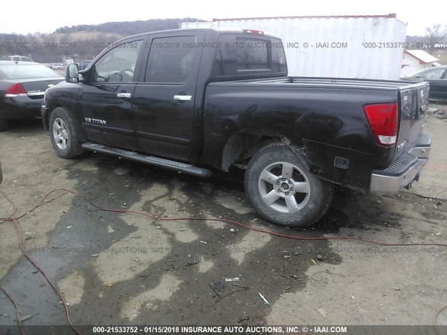 1N6BA07A85N568329 - 2005 NISSAN TITAN XE/SE/LE BLACK photo 3