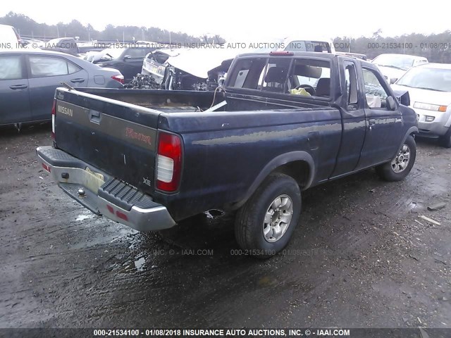 1N6DD26S7WC327851 - 1998 NISSAN FRONTIER KING CAB XE/KING CAB SE BLUE photo 4