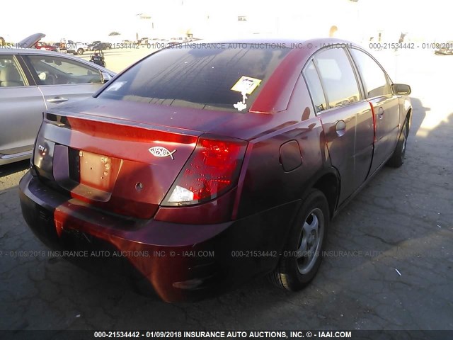 1G8AG52F25Z159453 - 2005 SATURN ION LEVEL 1 MAROON photo 4