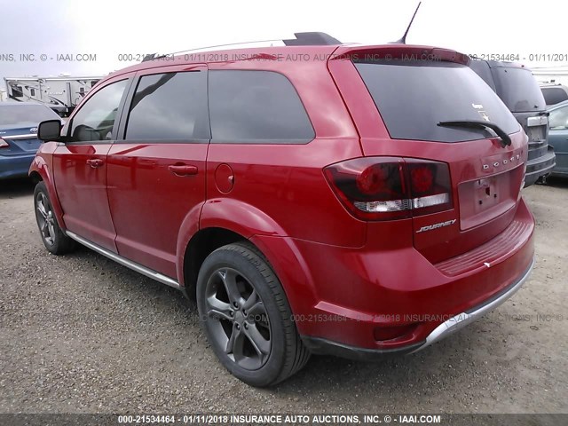 3C4PDCGB6GT112522 - 2016 DODGE JOURNEY CROSSROAD RED photo 3