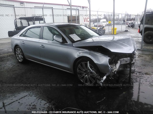 WAU3GAFD1FN025779 - 2015 AUDI A8 L QUATTRO SILVER photo 1