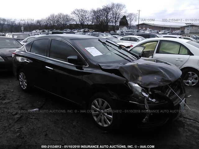 3N1AB7AP1EL690812 - 2014 NISSAN SENTRA S/SV/SR/SL BLACK photo 1