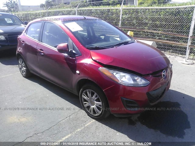 JM1DE1KY6E0176733 - 2014 MAZDA MAZDA2 SPORT RED photo 1