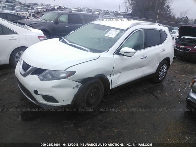 5N1AT2MT2GC773987 - 2016 NISSAN ROGUE S/SL/SV WHITE photo 2