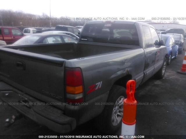 2GCEK19T3Y1255809 - 2000 CHEVROLET SILVERADO K1500 GRAY photo 4