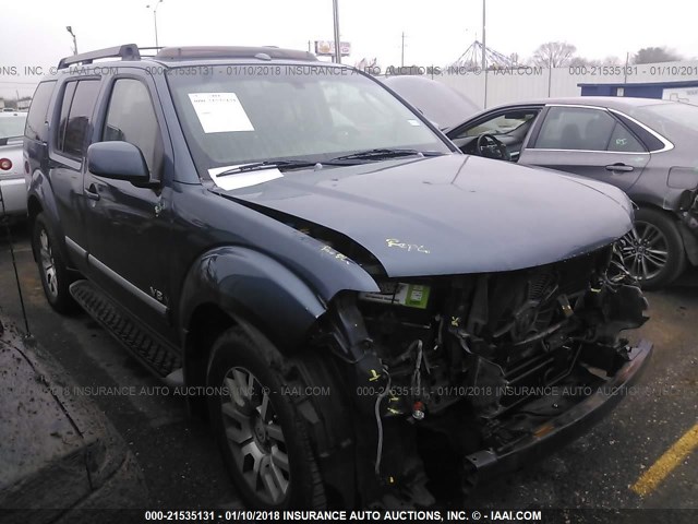 5N1BR18A08C613498 - 2008 NISSAN PATHFINDER LE/SE BLUE photo 1