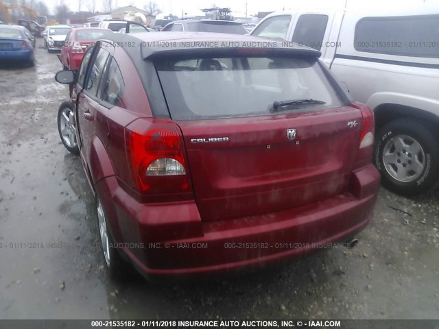 1B3HB78K47D109710 - 2007 DODGE CALIBER R/T MAROON photo 3