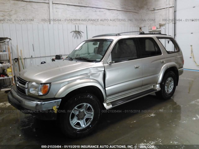 JT3HN86R610357987 - 2001 TOYOTA 4RUNNER SR5 GOLD photo 2