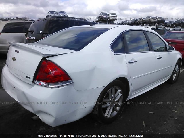 2G1WC5E34G1103074 - 2016 CHEVROLET IMPALA LIMITED LTZ WHITE photo 4