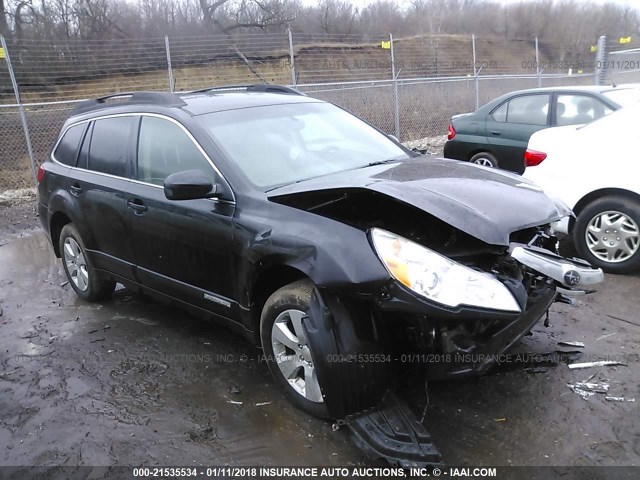 4S4BRBFC0B3375959 - 2011 SUBARU OUTBACK 2.5I PREMIUM BLACK photo 1