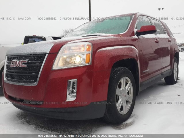 2GKALMEK4E6246873 - 2014 GMC TERRAIN SLE RED photo 2