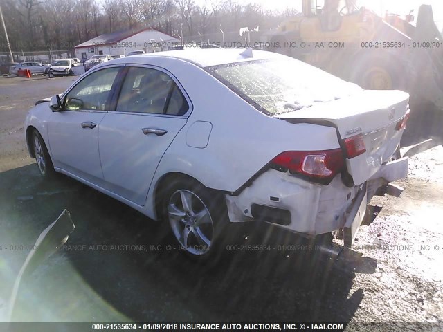 JH4CU2F65EC004378 - 2014 ACURA TSX TECH WHITE photo 3