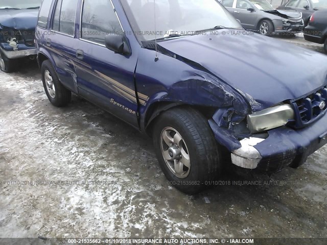 KNDJA7232W5561202 - 1998 KIA SPORTAGE BLUE photo 6