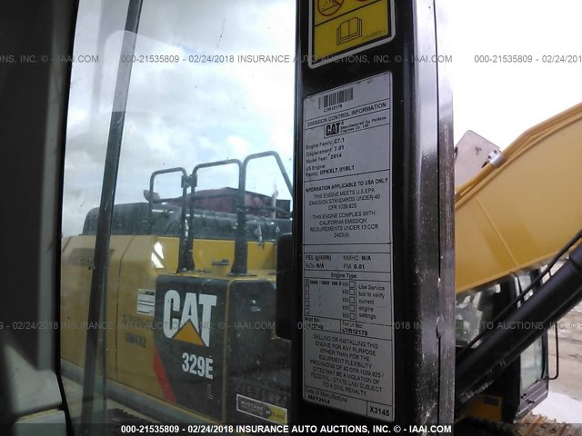 000000000ZCD00672 - 2014 CATERPILLAR 324EL  YELLOW photo 9