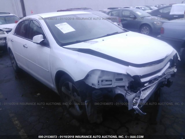 1G1ZC5EU4CF266400 - 2012 CHEVROLET MALIBU 1LT WHITE photo 1
