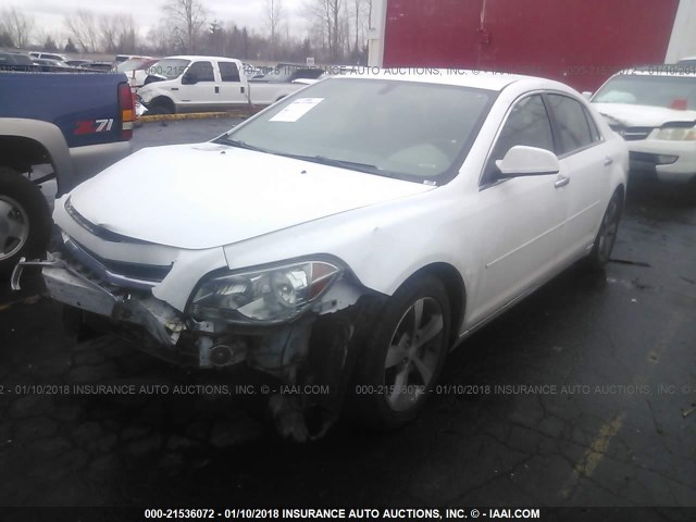 1G1ZC5EU4CF266400 - 2012 CHEVROLET MALIBU 1LT WHITE photo 2