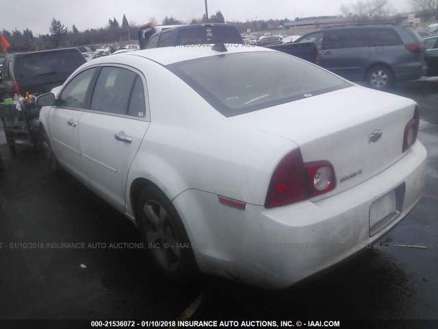 1G1ZC5EU4CF266400 - 2012 CHEVROLET MALIBU 1LT WHITE photo 3