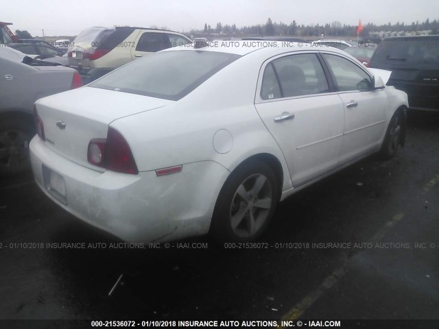 1G1ZC5EU4CF266400 - 2012 CHEVROLET MALIBU 1LT WHITE photo 4