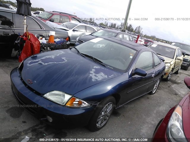 1G1JH12F827332940 - 2002 CHEVROLET CAVALIER LS SPORT BLUE photo 2