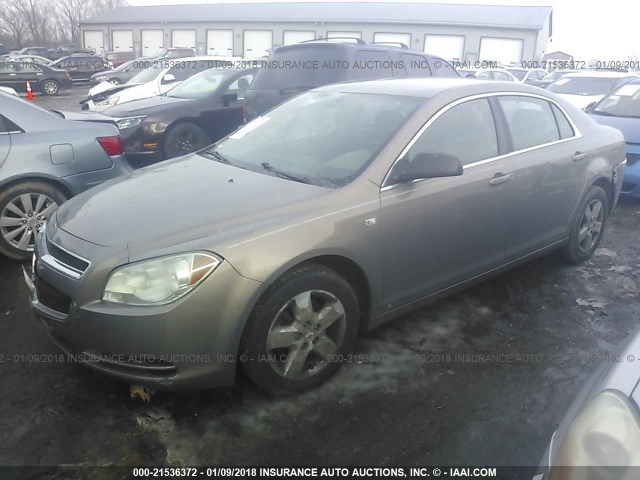 1G1ZG57B28F179733 - 2008 CHEVROLET MALIBU LS 棕色 照片 2