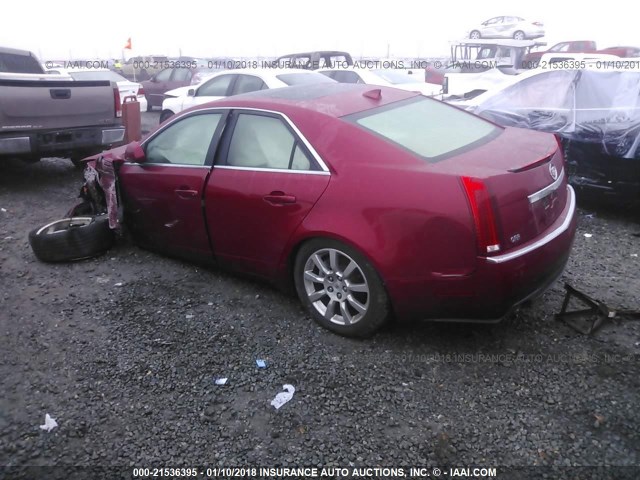 1G6DJ577190103782 - 2009 CADILLAC CTS RED photo 3