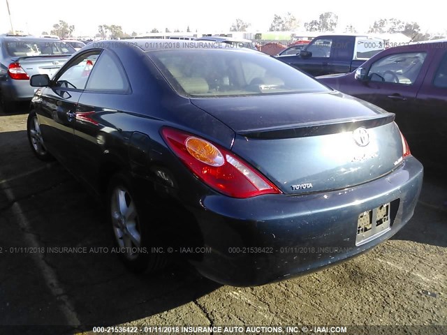 4T1CA30P14U023208 - 2004 TOYOTA CAMRY SOLARA SE/SLE BLUE photo 3