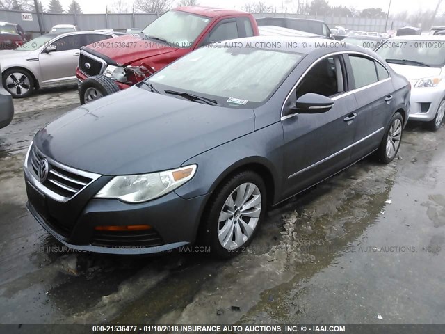 WVWMP7AN2BE709521 - 2011 VOLKSWAGEN CC SPORT GRAY photo 2