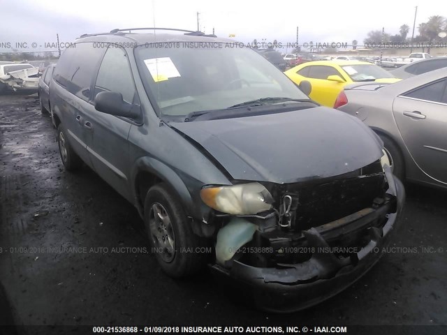 1D4GP24383B287707 - 2003 DODGE GRAND CARAVAN SE GREEN photo 1